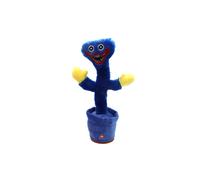 (Blue, Battery) Playtime Huggy Poppy Wuggy Dancing Speaking Cactus Interactive Toy Dance Plush