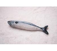 BLUE BAY 100% Catnip Filled Toys, Cat Stress-Relief Toy, for Chewing, Cuddling & Kicking, Multiple Patterns and Sizes (Pacific Saury (7.5" Length), One Size)