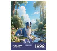 Blue Bay Shepherd Dog 1000 Piece Jigsaw Puzzles for Adults with Extra Fun Challenges Jigsaw Puzzle Pet Dog Home Decoration for The Whole Family 70x50cm/1000pcs