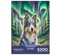Blue Bay Shepherd Dog 1000 Piece Puzzle Games for Adults with Extra Fun Challenges Jigsaw Puzzle Pet Dog Home Decoration for The Whole Family 38x26cm/1000pcs