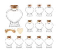 BLUE BAZAAR 12 Pcs 80ml Mini Glass Bottles with Cork Stoppers Spell Jars