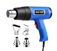 BLUE BAZAAR 2000W Heat Gun with 2 Temperature Modes Fast-Heating Hot Air Gun with 4 Nozzles - Heavy-Duty Hot Air Tool for Paint Stripping, PVC Shrinking Crafts Heating & DIY Projects