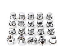 BLUE BAZAAR 20PCS Alloy Wheel Lock Nuts M12x1.5 19mm Hex Lug Nuts with Floating Captive Washer Tapered Seat Replacement Locking Bolts for Ford Focus Fiesta Kuga Silver