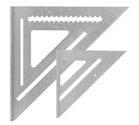 BLUE BAZAAR 2pcs Heavy-Duty Speed Square 7"& Big 12"Professional Architectural, Tool with Right-Angle Corner, Degree Markings-Compatible with Imperial & Metric Measurements for Workshops &Everyday Use