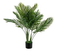 BLUE BAZAAR 6FT Artificial Palm Tree Indoor, Tall Faux Tropical Areca Tree with Lifelike Leaves, Large Fake Green Plant in Black Pot for Home Office Living Room Bedroom Corner Décor (90cm)
