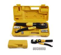 BLUE BAZAAR 8-Ton Hydraulic Crimping Tool Kit with 7 Dies - Electric Battery-Powered Crimper for Wire Terminals & Lugs (4-70mm²)