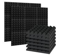 BLUE BAZAAR Acoustic Foam Panels 24 Pack with Double Sided Tape Thick Acoustic Foam Panels Sound Proofing Panels Studio Acoustic Wall Panels for Studio Office Home (Other)