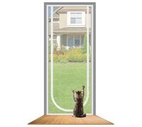 BLUE BAZAAR Cat Screen Door, Fly Screen Door Reinforced Scratch-Proof Mesh Pet Barrier, 90x120cm, Heavy-Duty Zipper Closure, Indoor Door Mesh Screen Heavy Duty Self-Sealing Mesh (90x210CM Double)