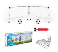 BLUE BAZAAR Set of 2 Kids Football Goal Posts with Ball Pump - Portable 92×48×61 cm Soccer Goal Set for Backyard, Indoor & Outdoor Play