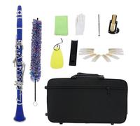Blue Bb Tone 17 Keys Clarinet Student ABS Body Nickel-plated Keys Clarinet With Accessories Clarinet for Beginners