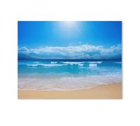 Blue beach，Jigsaws 1000 Pieces for Adults Paper Impossible Puzzles Games Gift Toys Home Decoration with Premium & Durable for Adults & Kids Age 12 Years Up 1000 pcs（50x70cm）-T4