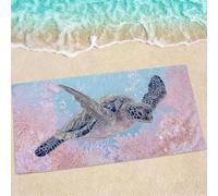 Blue Beach Towel, Large Beach Towels for Adults - Quick Dry Microfibre Towel - Super Absorbent Bath Towels for Swim Gym 150 x 75 cm - 1 Piece, Soft, Sand Free, Lightweight - Animals (3) 0e-314