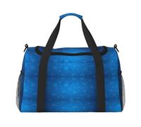 Blue Beautful Butterfly Print Weekender Bag,Gym Bag with,Carry On Luggage Overnight Weekend Bag, Holdall Handbag & Shoulder Bag for Travel Fitness