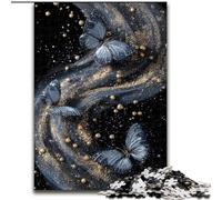 Blue Beautiful Butterfly 1000 Piece Jigsaw Puzzles for Adults Gifts, Toys Educational Games Stress Relieving Wishlist with Santa Claus (26x38cm)