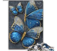 Blue Beautiful Butterfly 2000 Pieces Jigsaw Puzzles For Teens And Adults, Help The Brain Exercise Addictive Toys to Cultivate Patience Perfect Decoration (70x100cm)