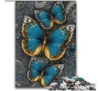 Blue Beautiful Butterfly Jigsaws 2000 Pieces for Adults, Suitable for Ages 14 And Up Wall Decoration Christmas Birthday Gift (70x100cm)