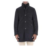 Blue Beaver Wool Cashmere Down Jacket - male - Moorer - Single-Breasted Coats - Blue - XL - Coats XL