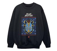 Blue Beetle Boy's Mosaic Heavyweight Sweatshirt in Black | Size: 12-13 Years Blue Beetle Black 12-13 Years