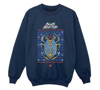 Blue Beetle Boy's Mosaic Heavyweight Sweatshirt in Navy | Size: 7-8 Years Blue Beetle Navy 7-8 Years