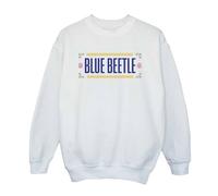 Blue Beetle Boy's Patterned Logo Sweatshirt in White | Size: 7-8 Years Blue Beetle White 7-8 Years
