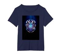 Blue Beetle Glowing Beetle T-Shirt, Women's Plus, Navy Blue, 2X