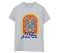 Blue Beetle Women's Boyfriend T-Shirt in Grey | Size: 5XL Blue Beetle Grey 5XL