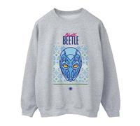 Blue Beetle Women's Helmet Sweatshirt in Grey | Size: Small Blue Beetle Grey S