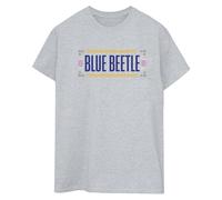Blue Beetle Women's Patterned Logo Boyfriend T-Shirt in Grey | Size: 4XL Blue Beetle Grey 4XL