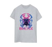Blue Beetle Women's Pose Boyfriend T-Shirt in Grey | Size: 5XL Blue Beetle Grey 5XL