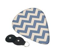 Blue Beige Stripe Guitar Picks, 6 Pack Includes Thin(.46mm), Medium(.71mm) & Heavy Gauges(.96mm) Suitable For Guitar, Ukulele, Etc.