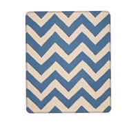Blue Beige Stripe Mouse Pad, Computer Mouse Mat, Easy Gliding, Durable, Portable, Office&Home, Multiple Sizes