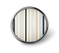 Blue Beige Stripe Pattern Round Badge Personalized Metal Lapel Pin Badges Fit Clothing Bags Hat Humorous Printed Brooch Badge Party Decorations Accessories for Men Women