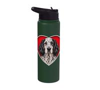 Blue Belton English Setter Heart Stainless Steel Insulated Water Bottle