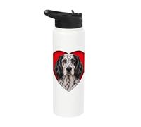 Blue Belton English Setter Heart Stainless Steel Insulated Water Bottle