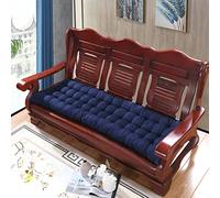 Blue Bench Cushion for 2 3 Seater Benches 100 120 cm Long 50 x 40 cm Thick Cotton Perfect for Home Patio Swing Outdoor Comfort & Style