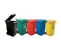 Charles Bentley 240 Litre Wheelie Bin - Blue, Blue