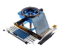 Blue BGA reballing kit 90 * 90mm BGA reballing Station with Hand Shank Gift 10/PCS BGA Universal Stencil(Package C)
