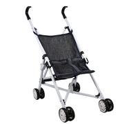 (Blue) BiBi Doll Baby Dolls Buggy Foldable Stroller with Safety Belt Dolls Pram Pushchair Toys