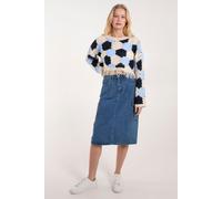 Blue Big Flower Jumper Blue Vanilla Blue M/L