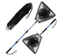 Blue Billow Fish Landing Net for Kids Men and Woman,Freshwater and Saltwater Fishing Net,Foldable Long Telescopic Pole Handle and Light Weight,Easy to Fold and Carry Extend to 50.8 Inch