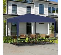 (Blue) Birchtree Waterproof Pop Up Garden Gazebo - 3 x 3m