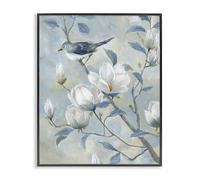 Blue Bird Magnolia Tree, 24 x 30 Inch Framed Gi Print