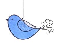 Blue Bird Ornament Sun Catcher Stained Glass Window Display ORN 310-2