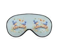 Blue Birds On A Branch Sleep Mask Breathable Light-Blocking Eye Masks for Men Women