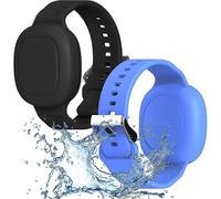 (blue-black) 2pcs Kids Bracelet For Tile Mate,waterproof Soft Silicone Wristband For Tile Mate Hidden Bracelet For Kids Teen Elderly
