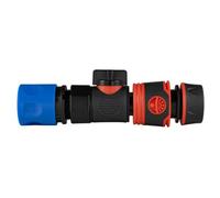Blue/black 3/4" Bsp Quick-Connect Hose Connector Kit With Bspf Valve And 1/2" Soft-Grip Coupling