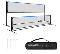 Blue Black 4m Badminton Net Post Set