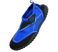 (Blue / Black, Adults UK 4) GEEZY NEW Boys Girls Mens Womens Aqua Beach Surf Wet Water Shoes Wetsuit Boots Nalu