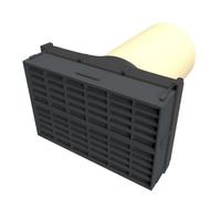 Blue/black Airbrick 9" X 6" With Extendable 5" Pipe For Cavity Wall Ventilation