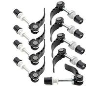 Blue/Black Aluminum Alloy Bike Seat Post Clamp, M6 × 65mm Bicycle Binder Clamp Bolt Seat Post Quick Release Pin, Pack of 10